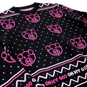 SHANE DAWSON 🐽 - PINK PIG HOLIDAY UGLY SWEATER 🔥 Sold Out Rare